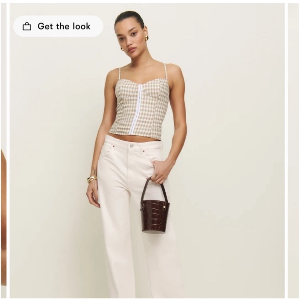 NWT • Reformation Christen Top in Dunes Check - Picture 7 of 7